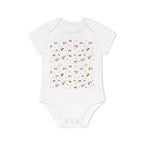 Bio-Babybody Kurzarm mit süßem Tiermuster – Ökologischer Baby-Overall