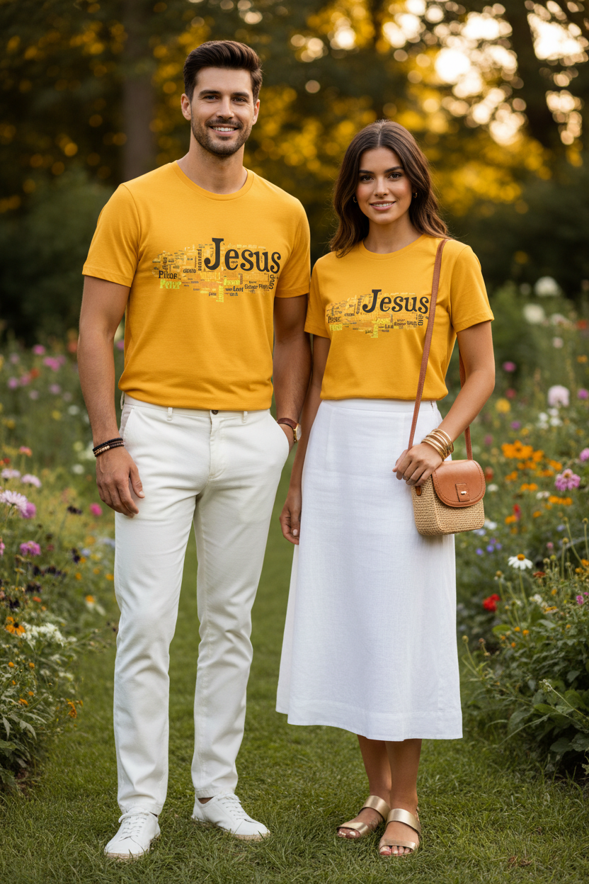 ESTID Unisex Shirt | Jesus Fisch Bibel Wortwolke Ansicht 3 – T-Shirt – ESTID
