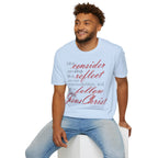 T-Shirt — „Lasst uns bedenken, lasst uns reflektieren“ Inspirierendes christliches Scripture-Shirt Ansicht 20 – T-Shirt – ESTID