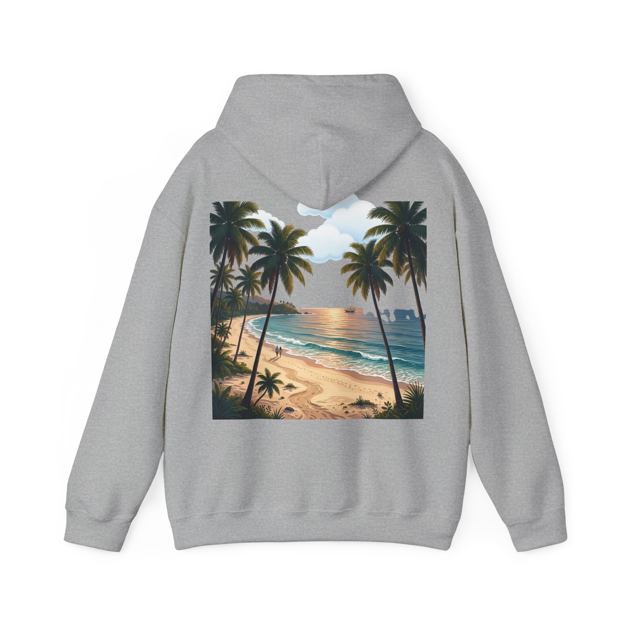 Urlaub Hoodie – Tropischer Palm Sunset Kapuzenpullover