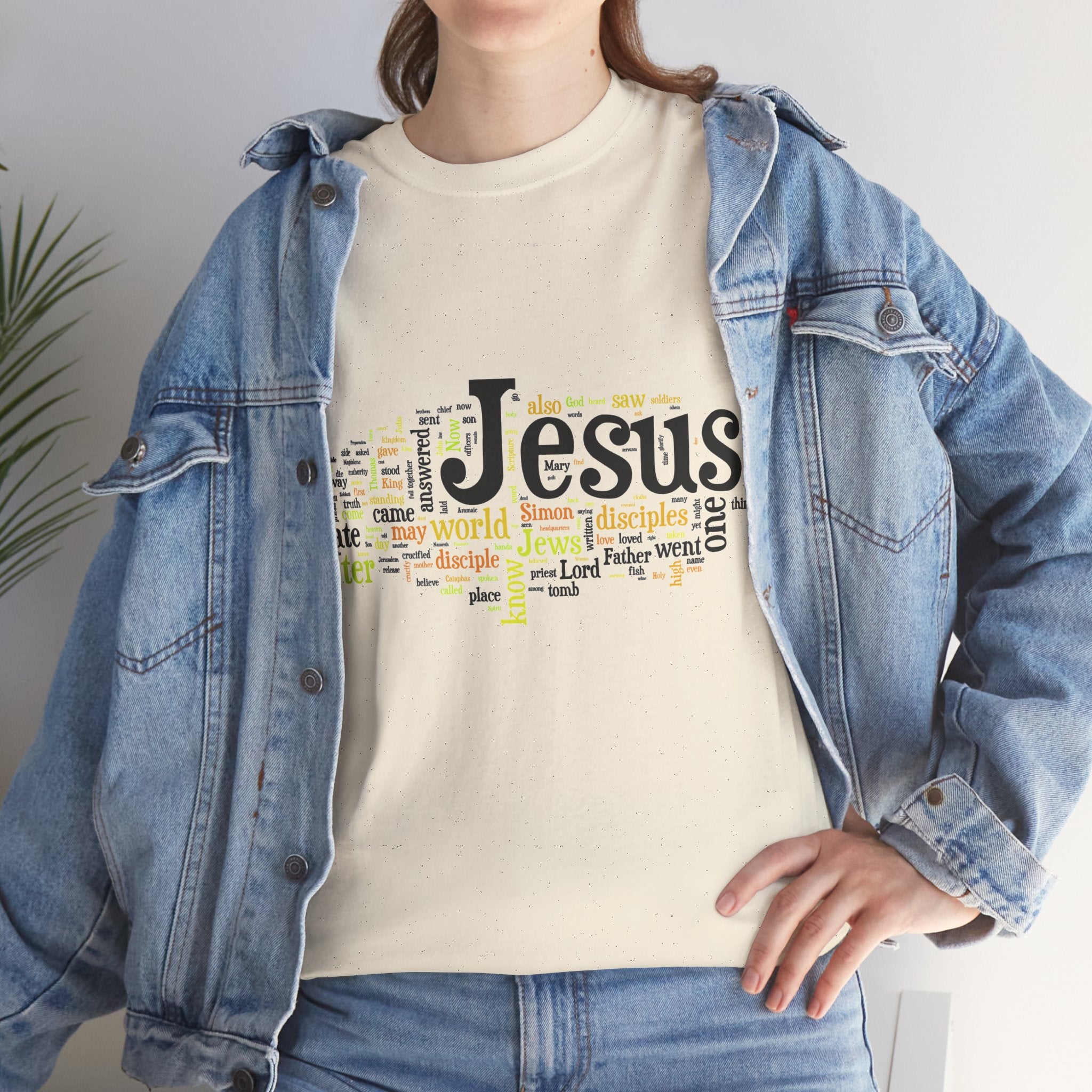 ESTID Unisex Shirt | Jesus Fisch Bibel Wortwolke Ansicht 38 – T-Shirt – ESTID