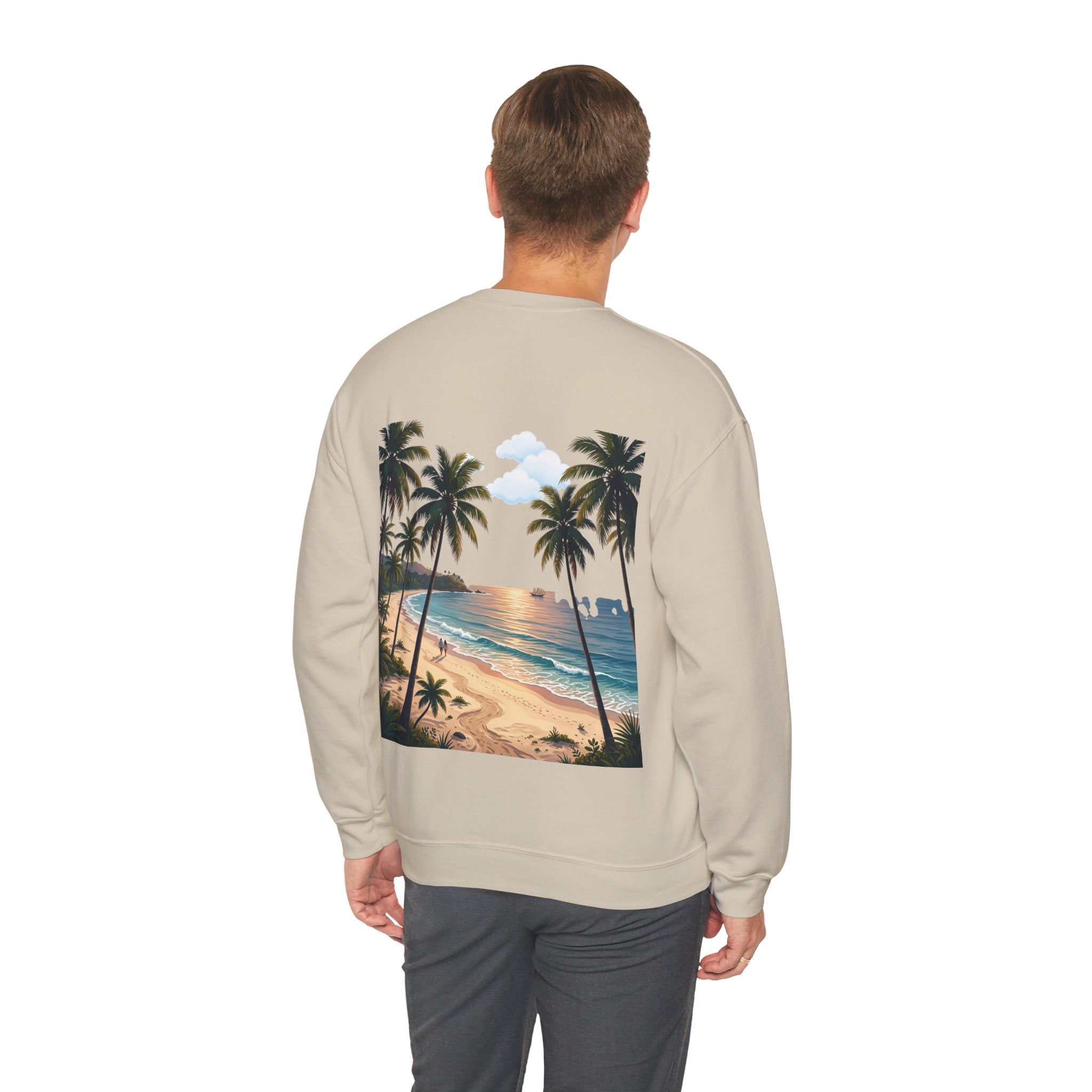 Tropical Palm Sunset Sweatshirt – Beach Vacation Crewneck