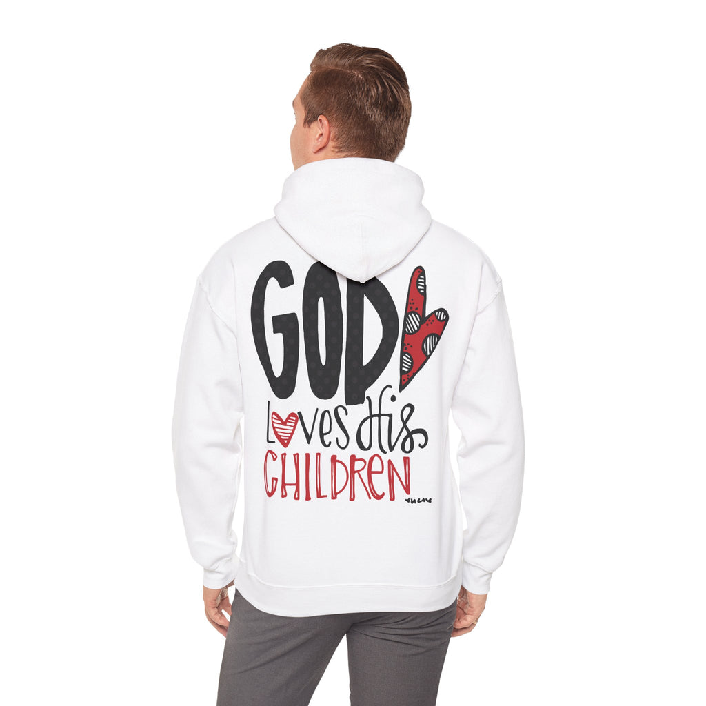 Gott liebt seine Kinder Kapuzenpullover – Cross Hoodie mit handschriftlicher Botschaft Ansicht 19 – Hoodie – ESTID