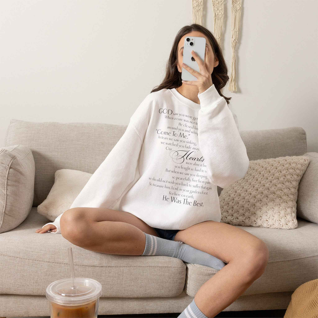 ESTID Damen Pullover | „God Saw You Were Getting Tired“ Spruch-Print – Sweatshirt – ESTID