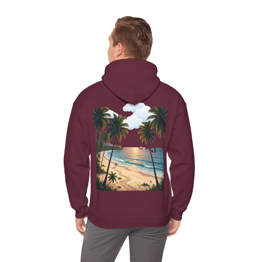 Urlaub Hoodie – Tropischer Palm Sunset Kapuzenpullover