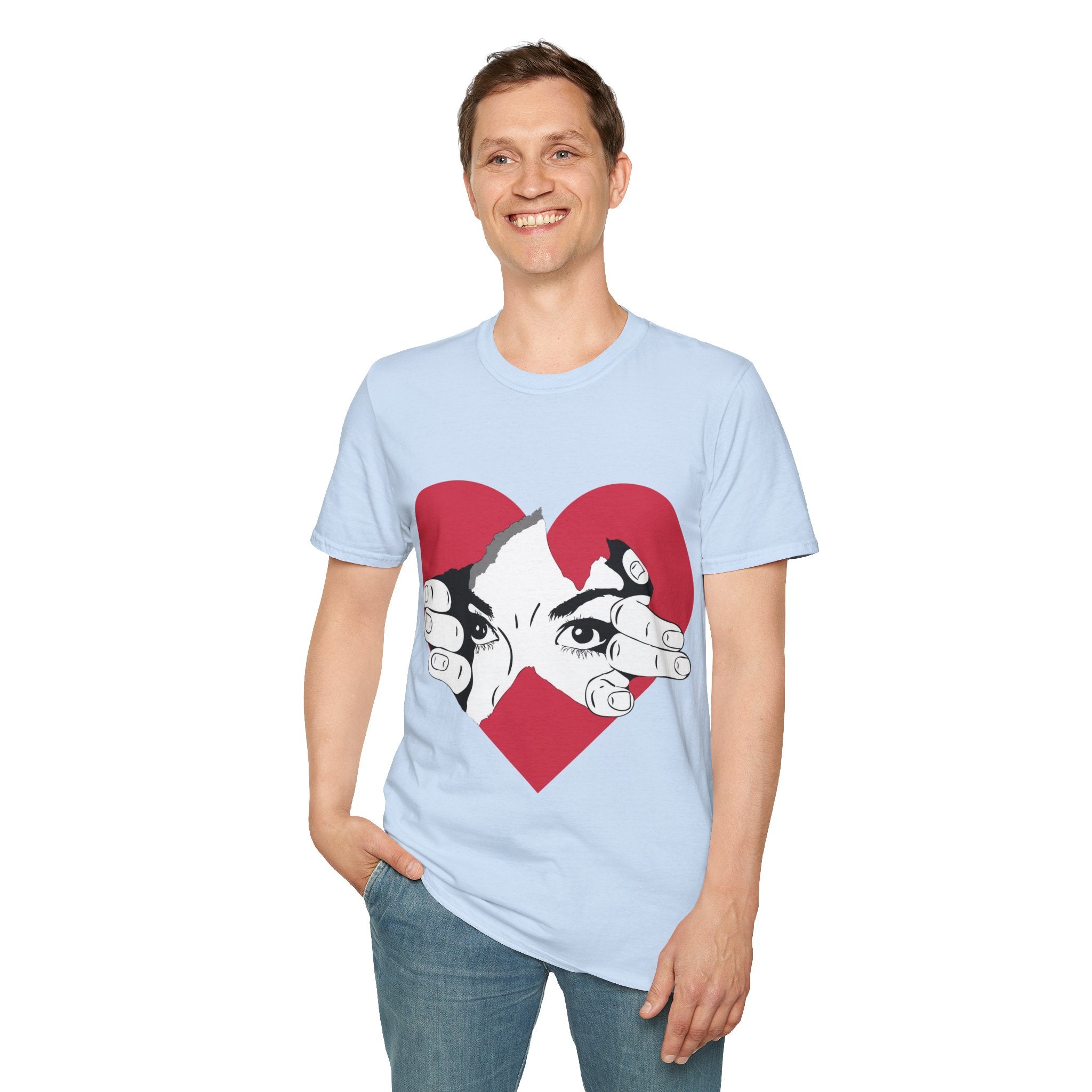 Herz‑Hände T-Shirt – Eye Peek Herz Grafik Tee Ansicht 11 – T-Shirt – ESTID