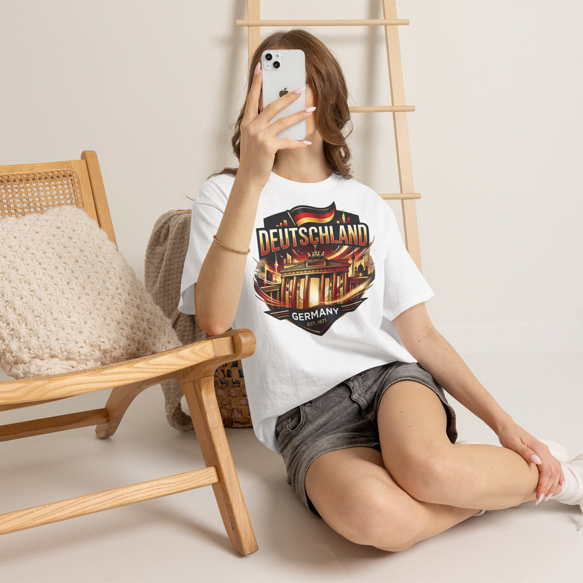 Deutschland Vintage Brandenburg-Tor T-Shirt – Reise-, Fußball- und Heimatstolz – T-Shirt – ESTID