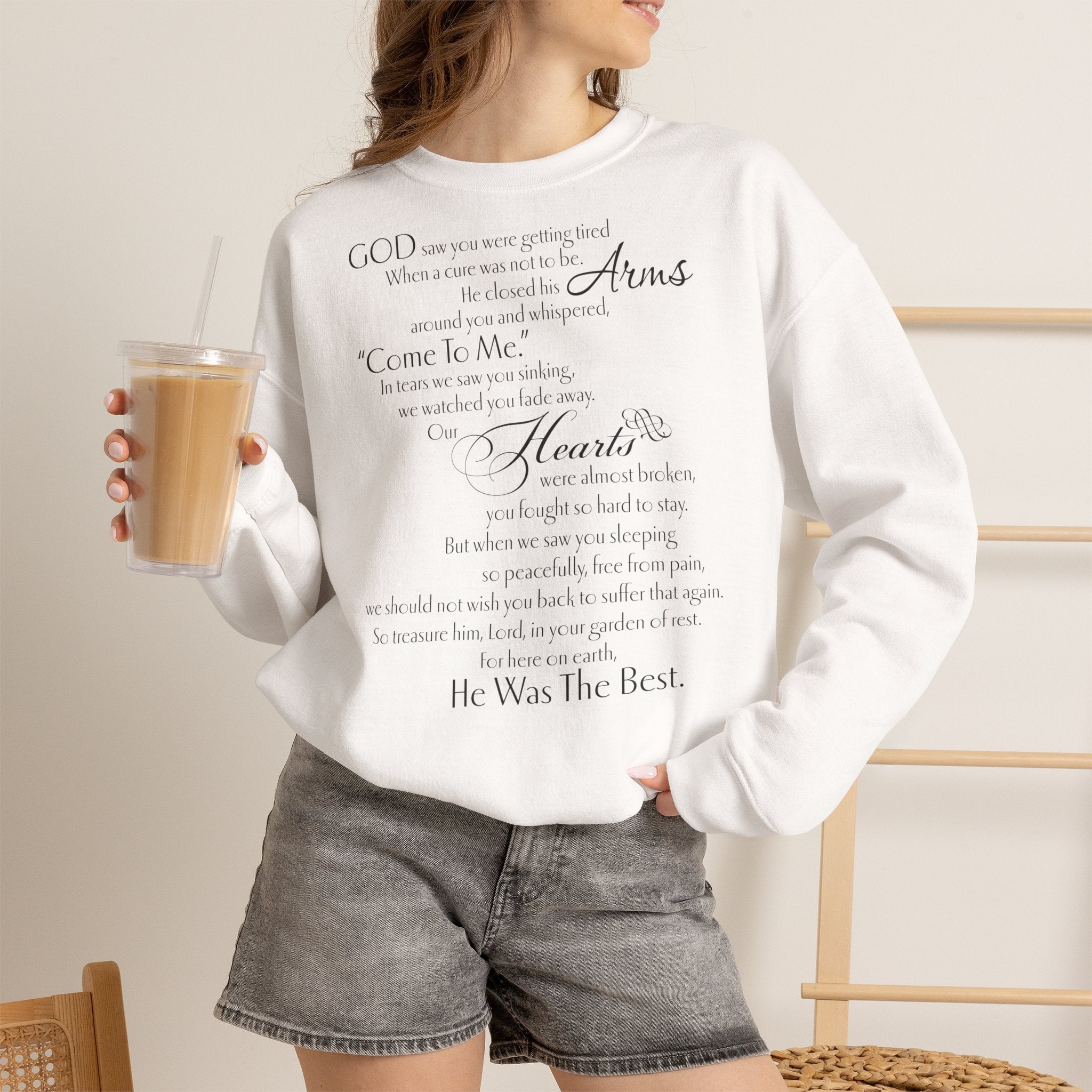 ESTID Damen Pullover | „God Saw You Were Getting Tired“ Spruch-Print Ansicht 9 – Sweatshirt – ESTID