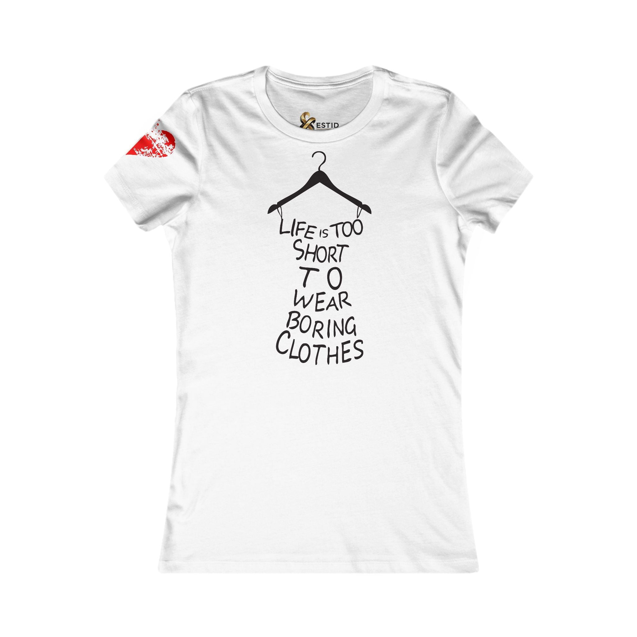 ESTID Damen Spruch T-Shirt | „Life Is Too Short... Ansicht 4 – T-Shirt – ESTID