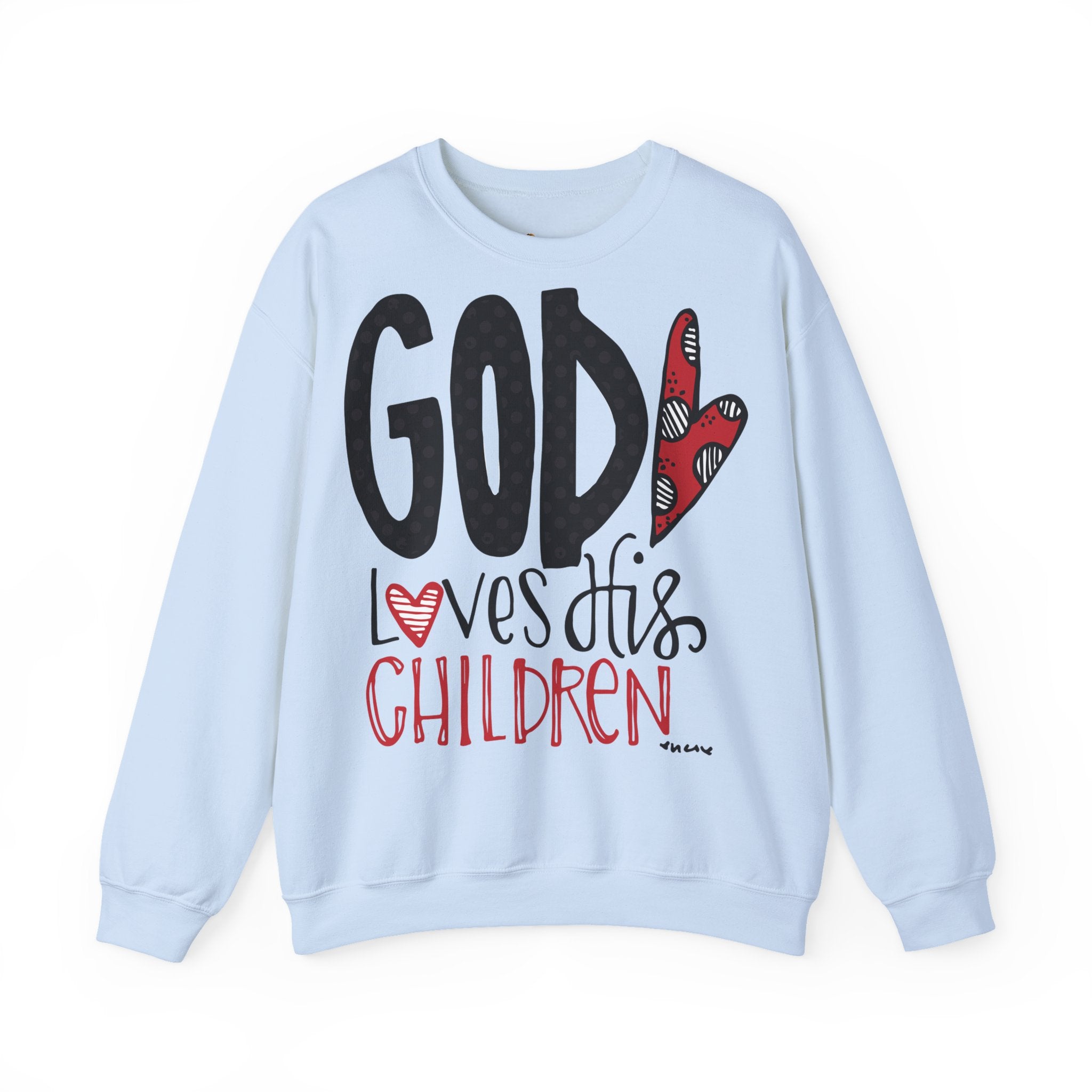 Gott liebt Seine Kinder Sweatshirt – Faith-Crewneck für Kinder und Familie Ansicht 13 – Sweatshirt – ESTID