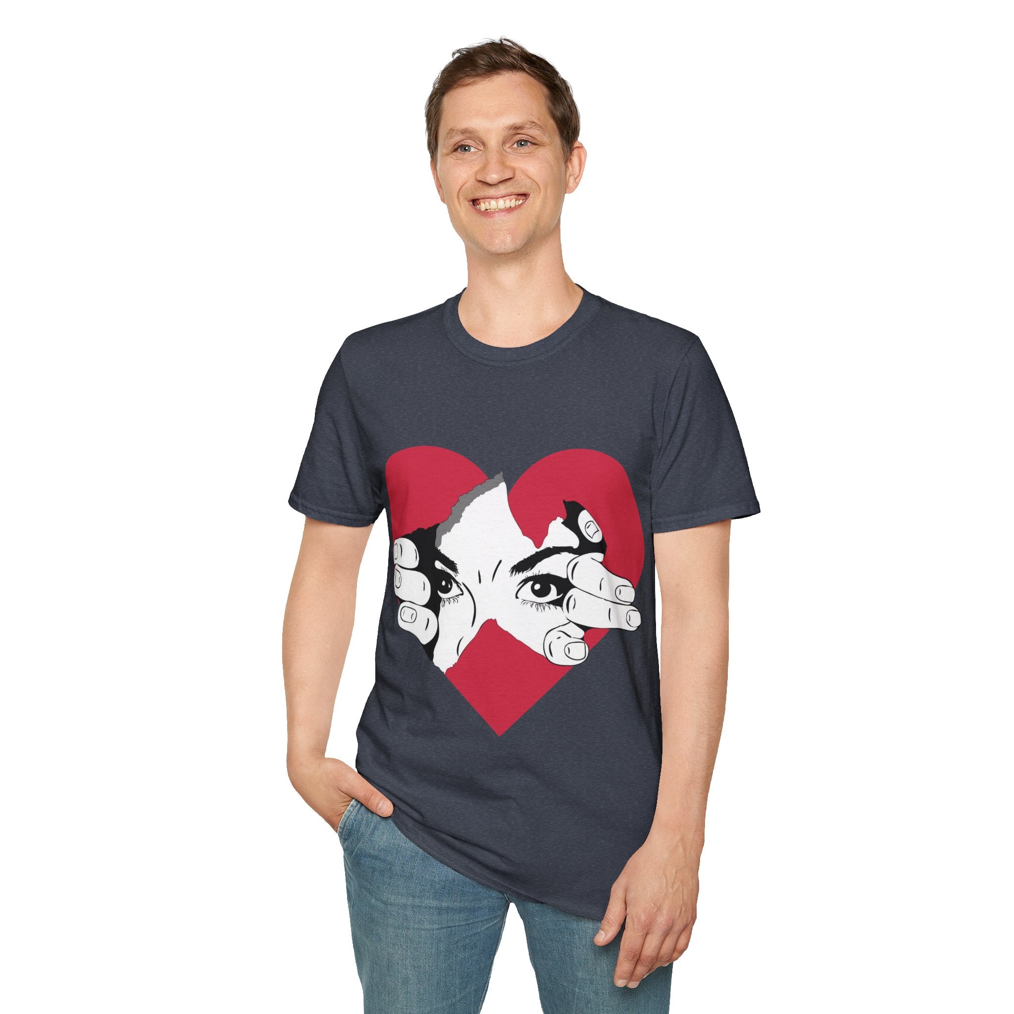 Herz‑Hände T-Shirt – Eye Peek Herz Grafik Tee Ansicht 32 – T-Shirt – ESTID