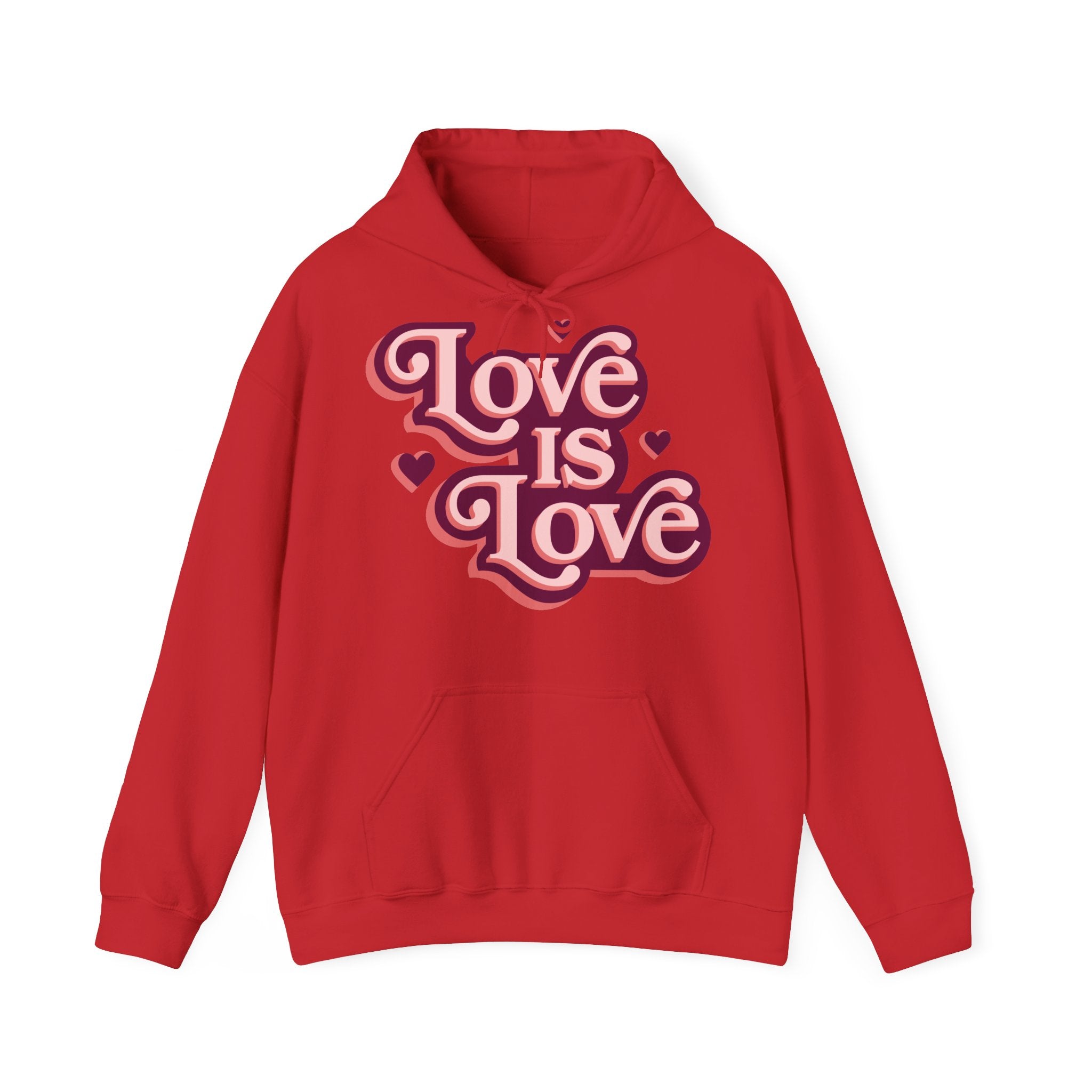 Love Is Love Hoodie – Retro Herz Pride Kapuzenpullover Ansicht 15 – Hoodie – ESTID