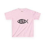 Kinder T-Shirt „JESUS“ Ichthys Fisch – Christliches Shirt für Kinder