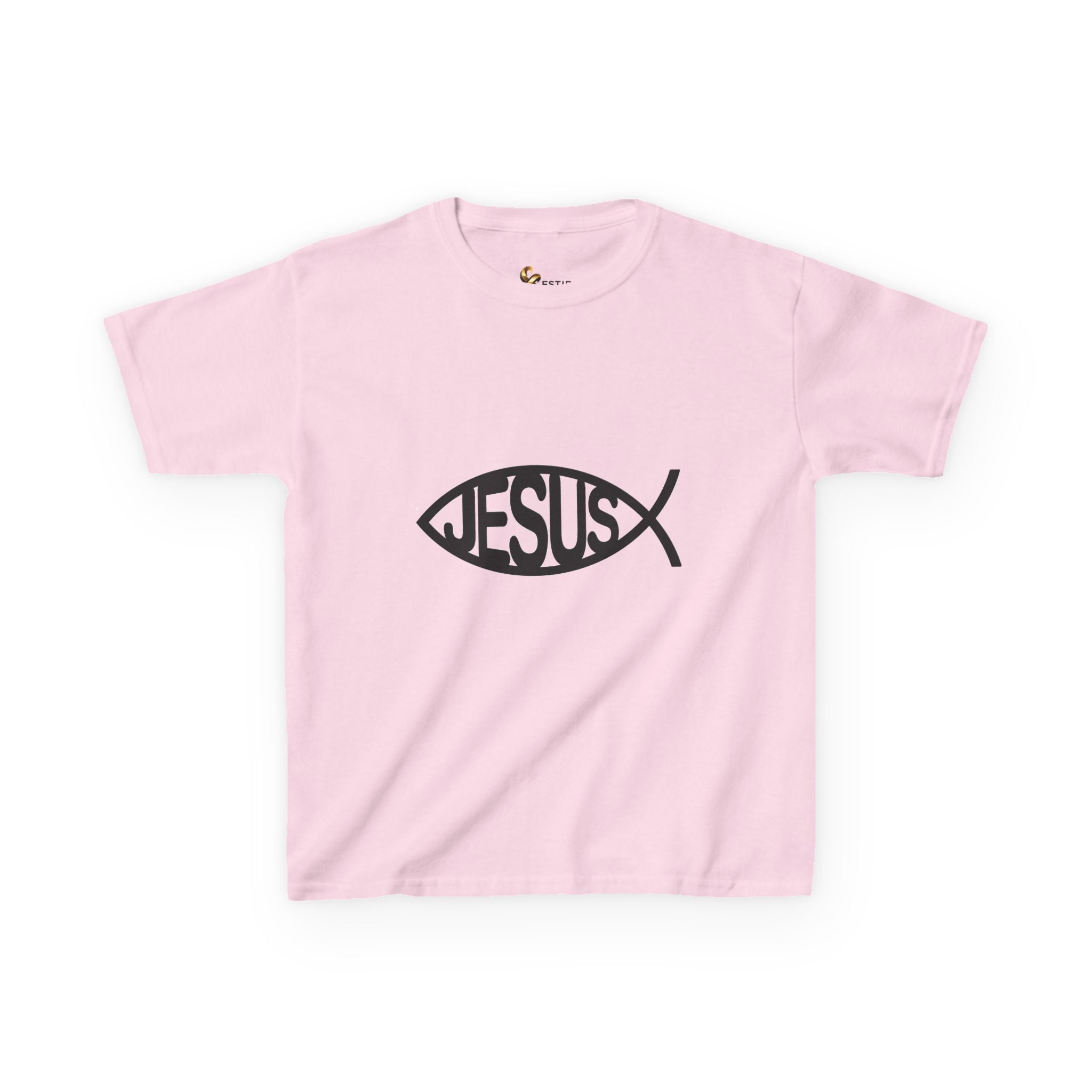 Kinder T-Shirt „JESUS“ Ichthys Fisch – Christliches Shirt für Kinder