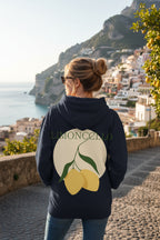 Statement Zipp-Hoodie Damen | Italien-Flair Zitronen-Motiv Detailansicht – Hoodie – ESTID