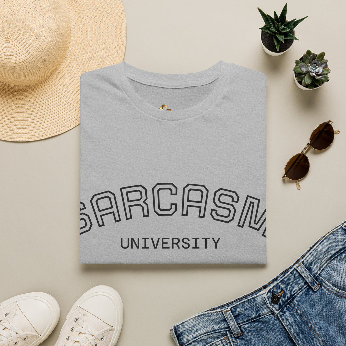 Sarcasm University T-Shirt — Funny Collegiate Graphic Tee Ansicht 10 – T-Shirt – ESTID