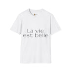 ESTID Damen T-Shirt | „La vie est belle“ Typo-Print | Ringgesponnen Ansicht 11 – T-Shirt – ESTID