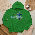 Gott liebt seine Kinder Kapuzenpullover – Cross Hoodie mit handschriftlicher Botschaft Ansicht 40 – Hoodie – ESTID