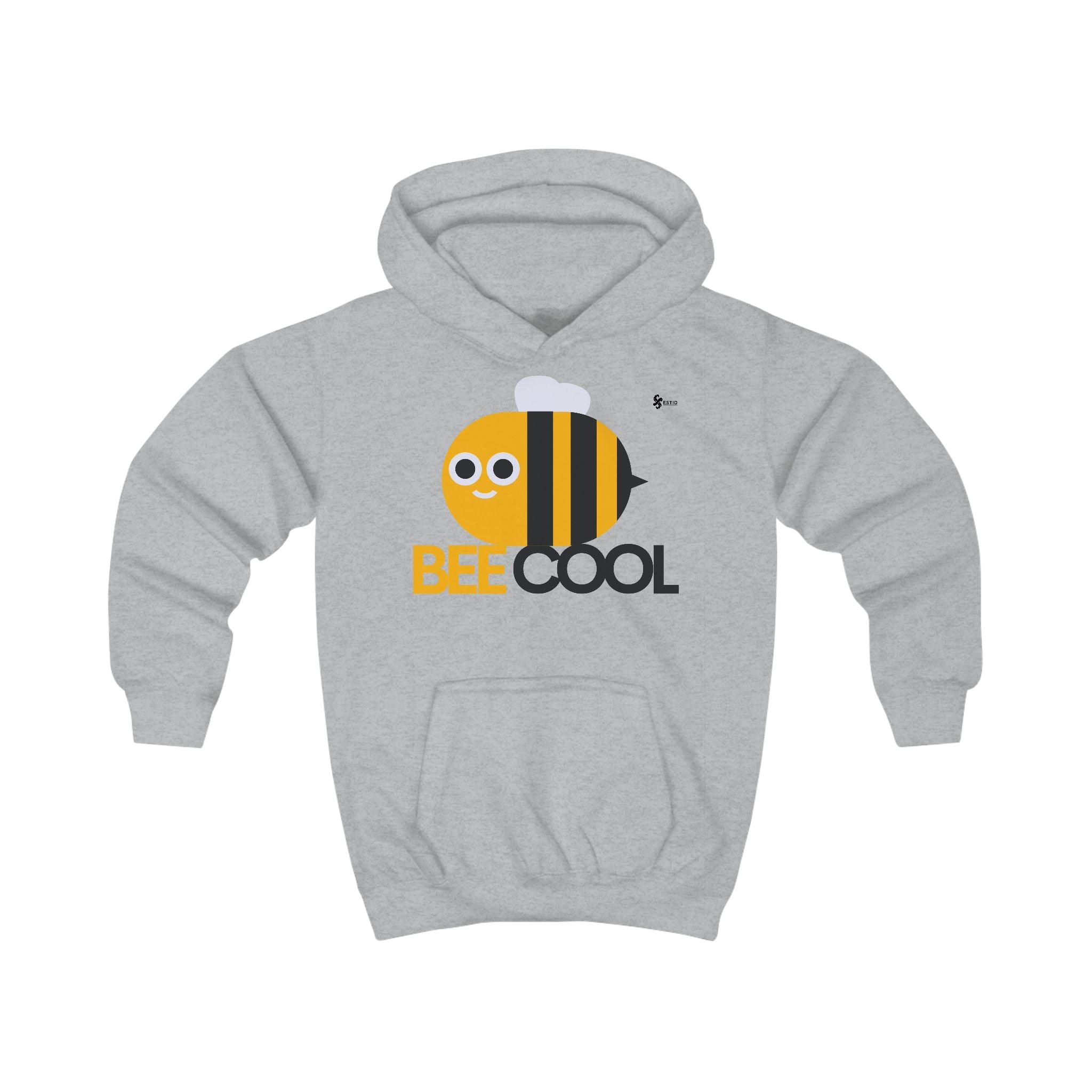 Bee Cool Kinder Hoodie – Gelber Bienen-Print mit „BEE COOL“