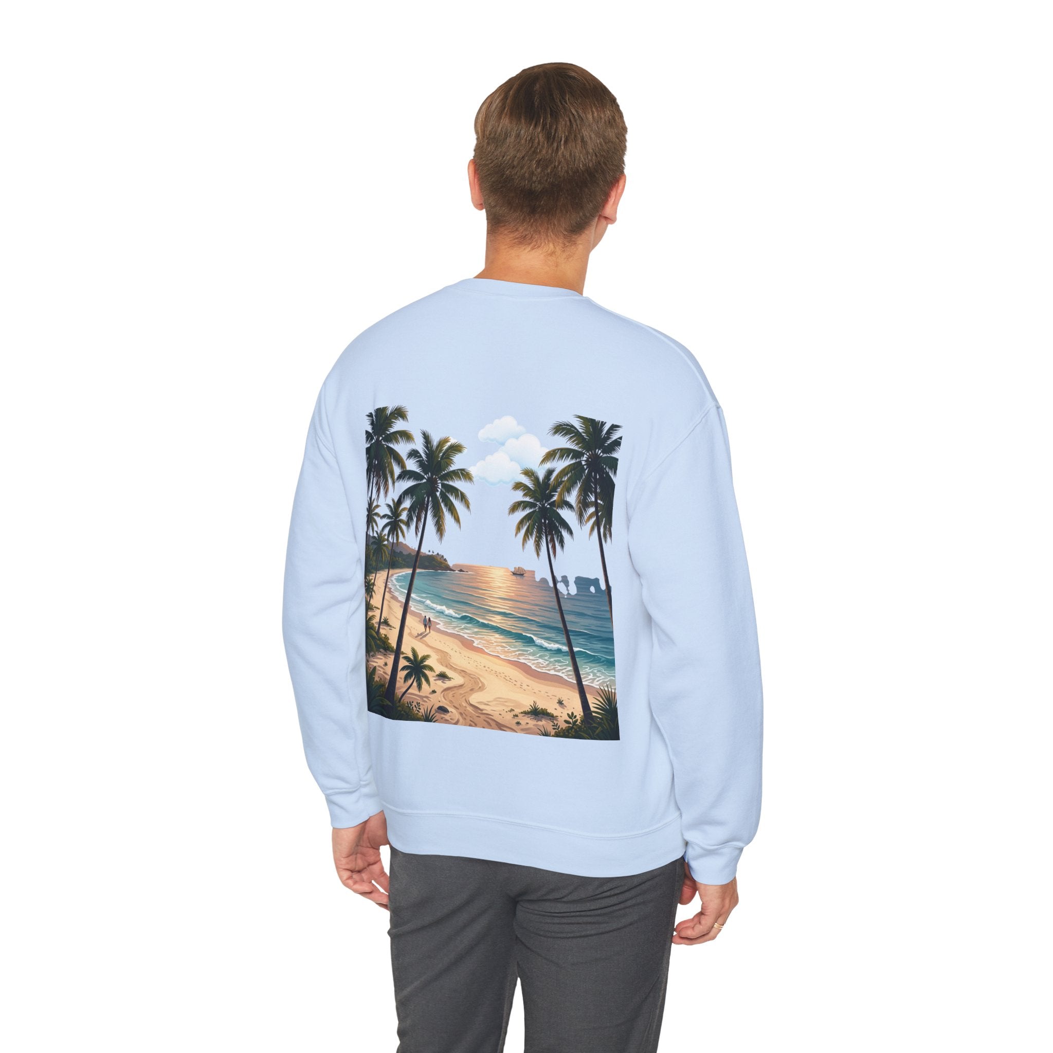Tropical Palm Sunset Sweatshirt – Beach Vacation Crewneck
