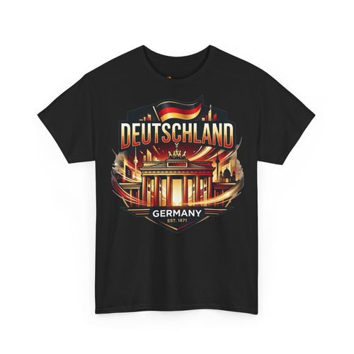 Deutschland Vintage Brandenburg-Tor T-Shirt – Reise-, Fußball- und Heimatstolz