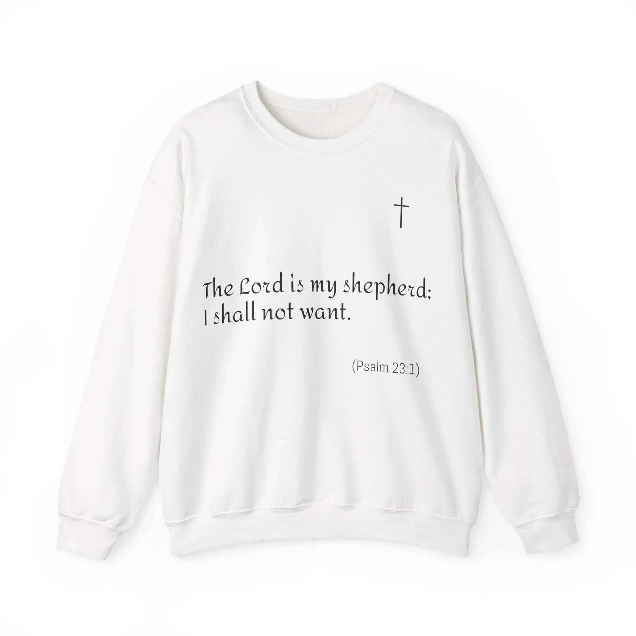 Unisex Heavy Blend Sweatshirt mit Psalm 23 & markantem Backprint ESTID Ansicht 4 – Sweatshirt – ESTID