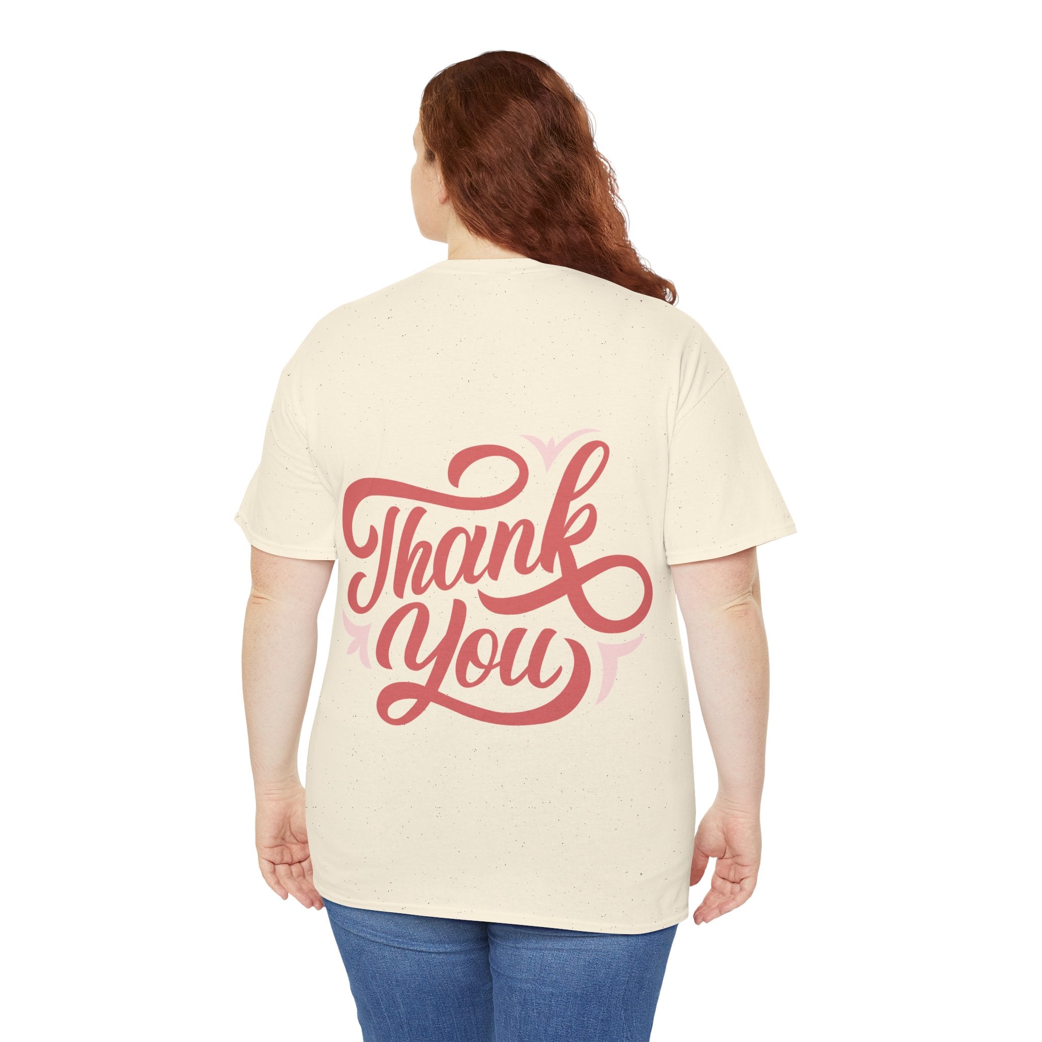 Statement T-Shirt Damen | „Thank You“ Rücken-Print Ansicht 35 – T-Shirt – ESTID