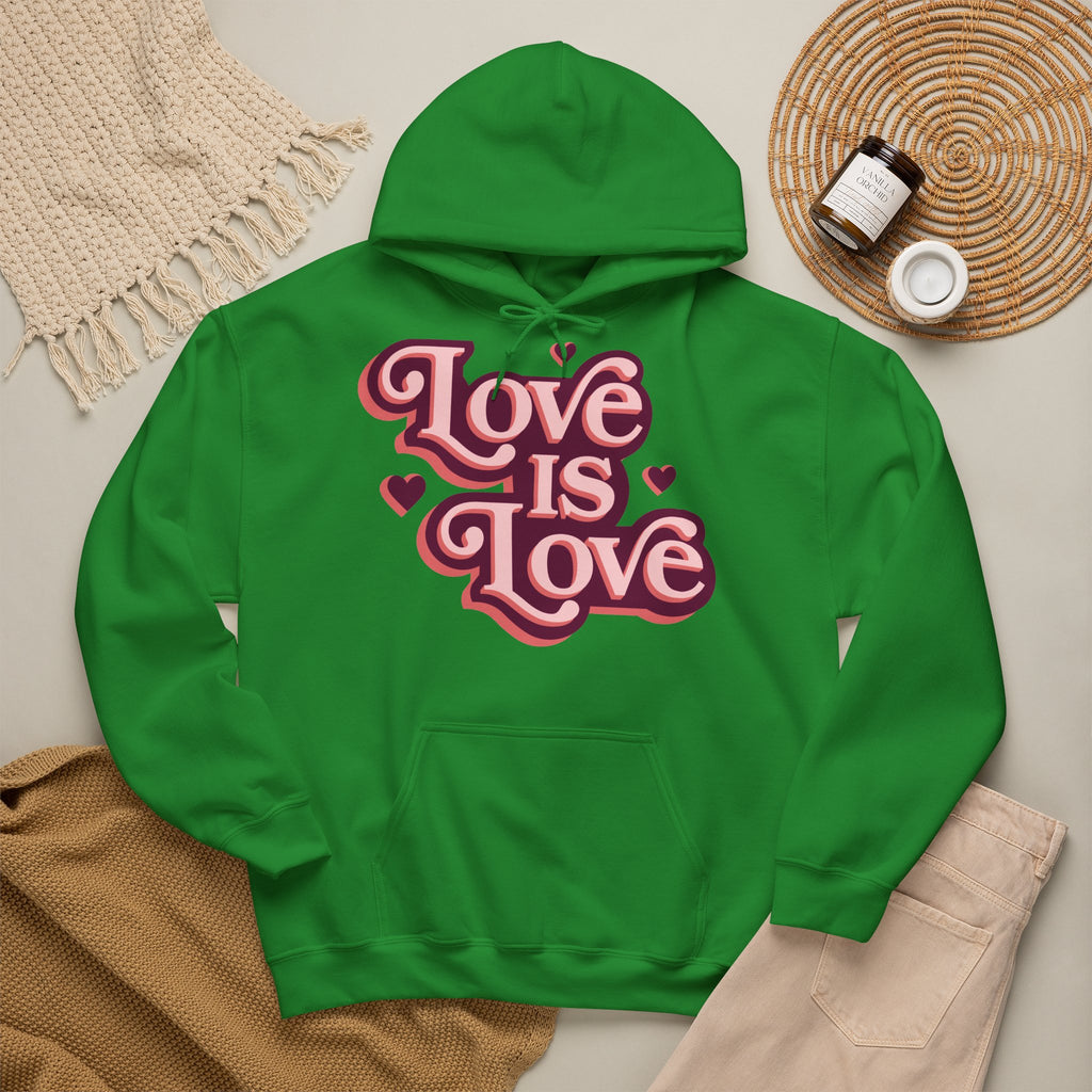 Love Is Love Hoodie – Retro Herz Pride Kapuzenpullover Ansicht 39 – Hoodie – ESTID