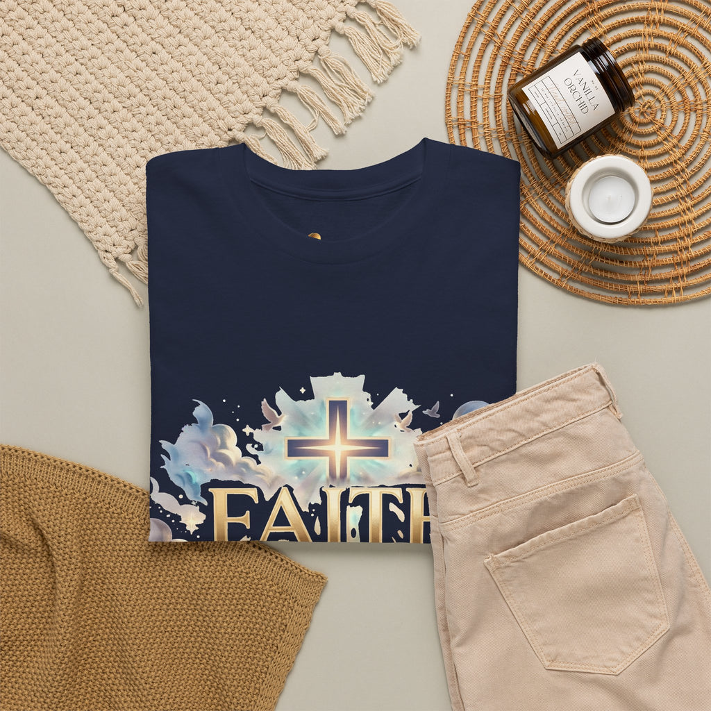 Faith Over Fear T-Shirt – „Glaube statt Angst“ Christian Cross Tee