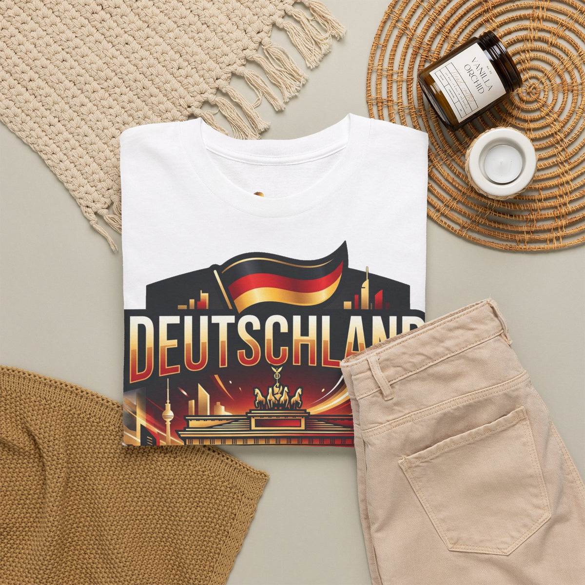 Deutschland Vintage Brandenburg-Tor T-Shirt – Reise-, Fußball- und Heimatstolz Ansicht 15 – T-Shirt – ESTID