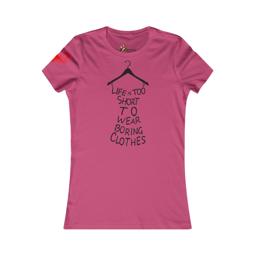 ESTID Damen Spruch T-Shirt | „Life Is Too Short... Ansicht 5 – T-Shirt – ESTID