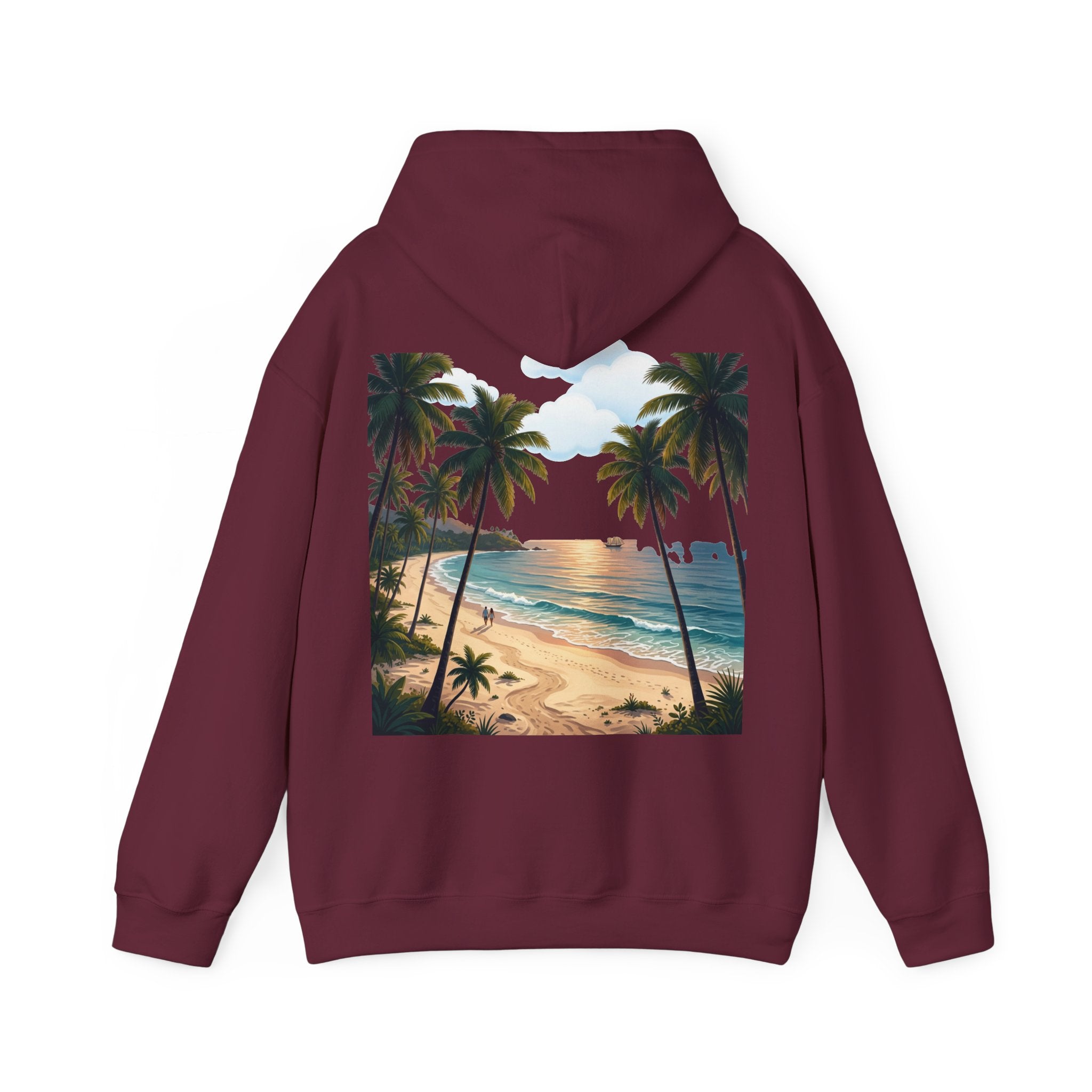 Urlaub Hoodie – Tropischer Palm Sunset Kapuzenpullover