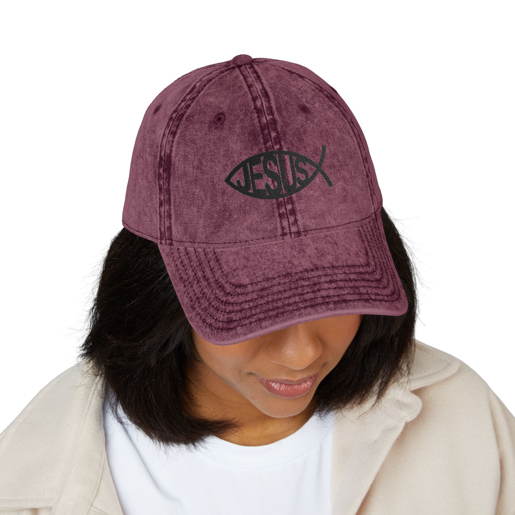 Christliche Vintage Twill Cap im Washed-Look ESTID Ansicht 11 – Hats – ESTID