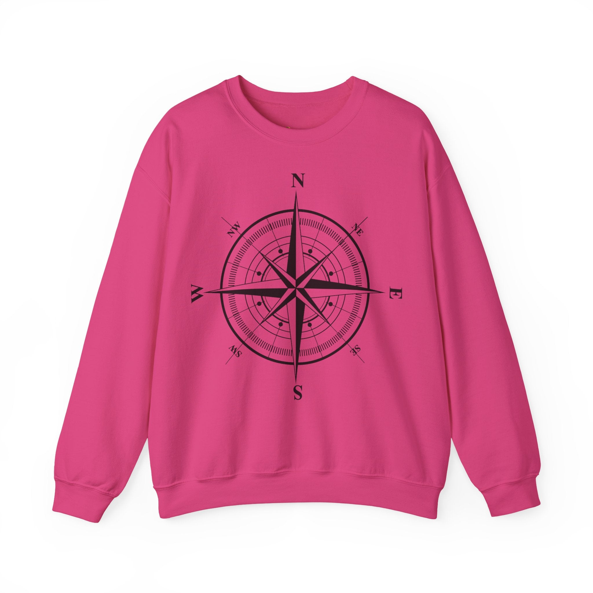 Kompass-Rose Sweatshirt – Nautik Crewneck für Reisende & Entdecker Ansicht 35 – Sweatshirt – ESTID
