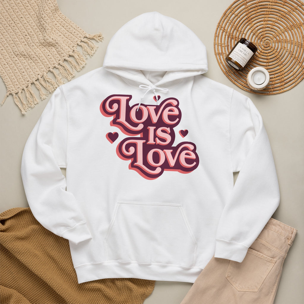 Love Is Love Hoodie – Retro Herz Pride Kapuzenpullover Ansicht 22 – Hoodie – ESTID