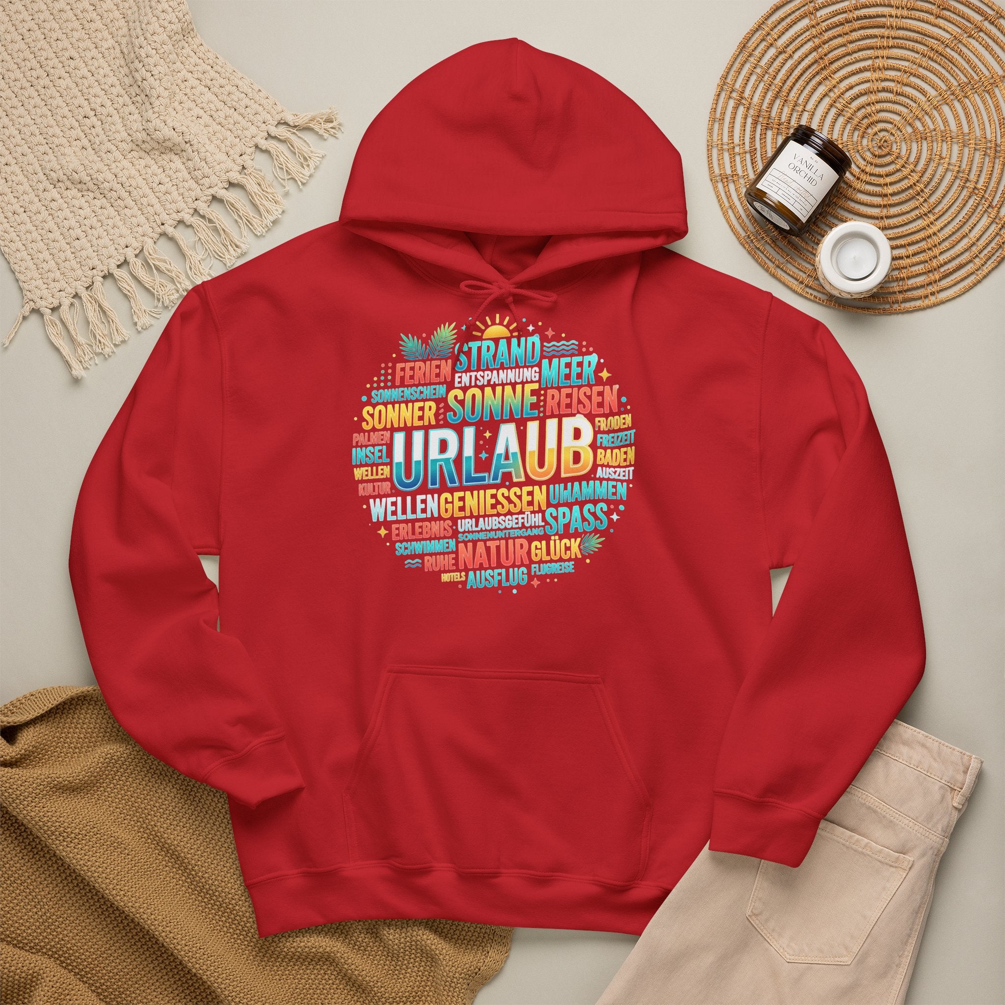 Urlaub Hoodie – Tropischer Palm Sunset Kapuzenpullover