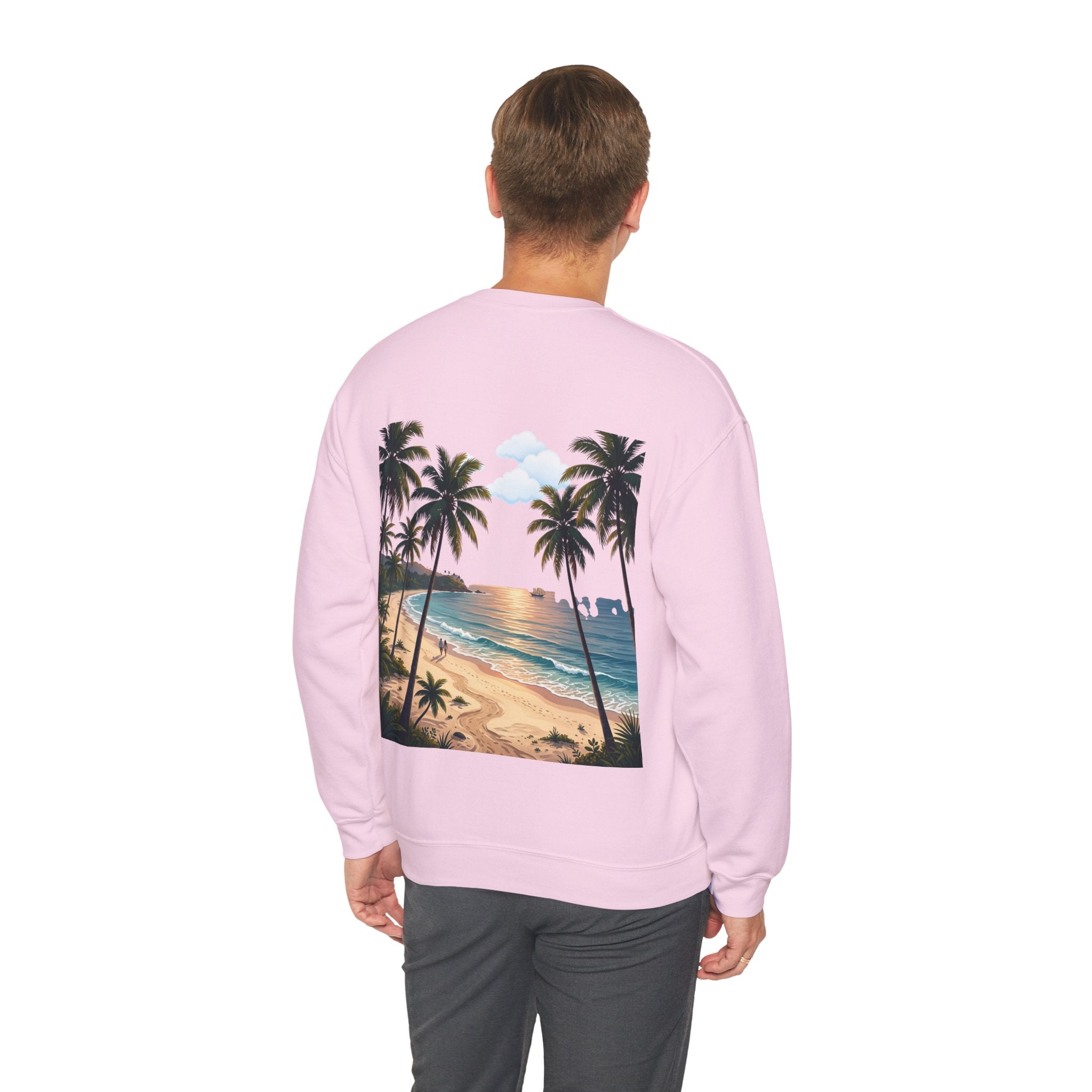 Tropical Palm Sunset Sweatshirt – Beach Vacation Crewneck