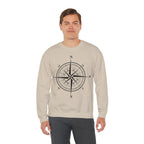 Kompass-Rose Sweatshirt – Nautik Crewneck für Reisende & Entdecker Ansicht 42 – Sweatshirt – ESTID