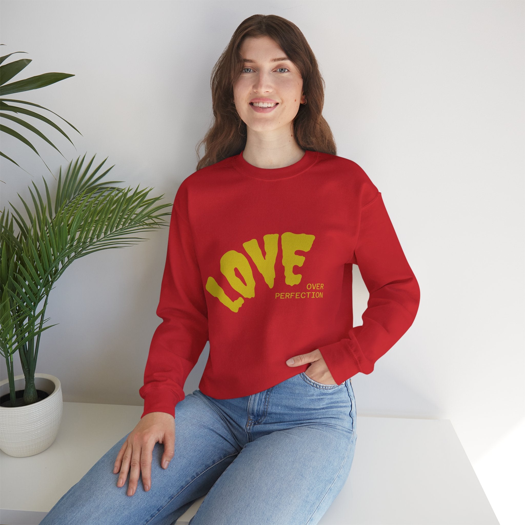 Damen Oversized Pullover mit Statement-Print