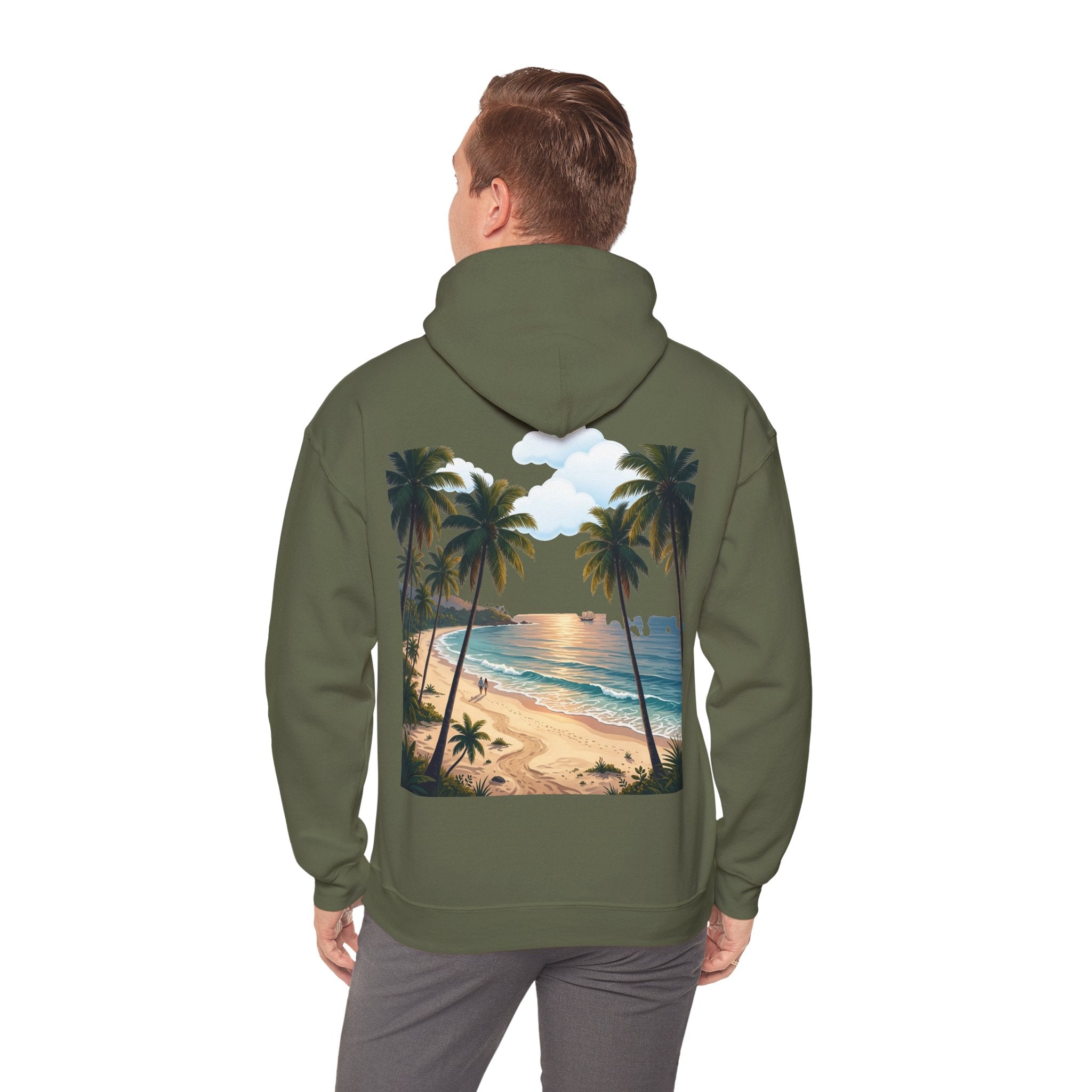 Urlaub Hoodie – Tropischer Palm Sunset Kapuzenpullover