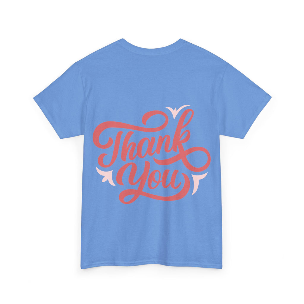 Statement T-Shirt Damen | „Thank You“ Rücken-Print Ansicht 29 – T-Shirt – ESTID
