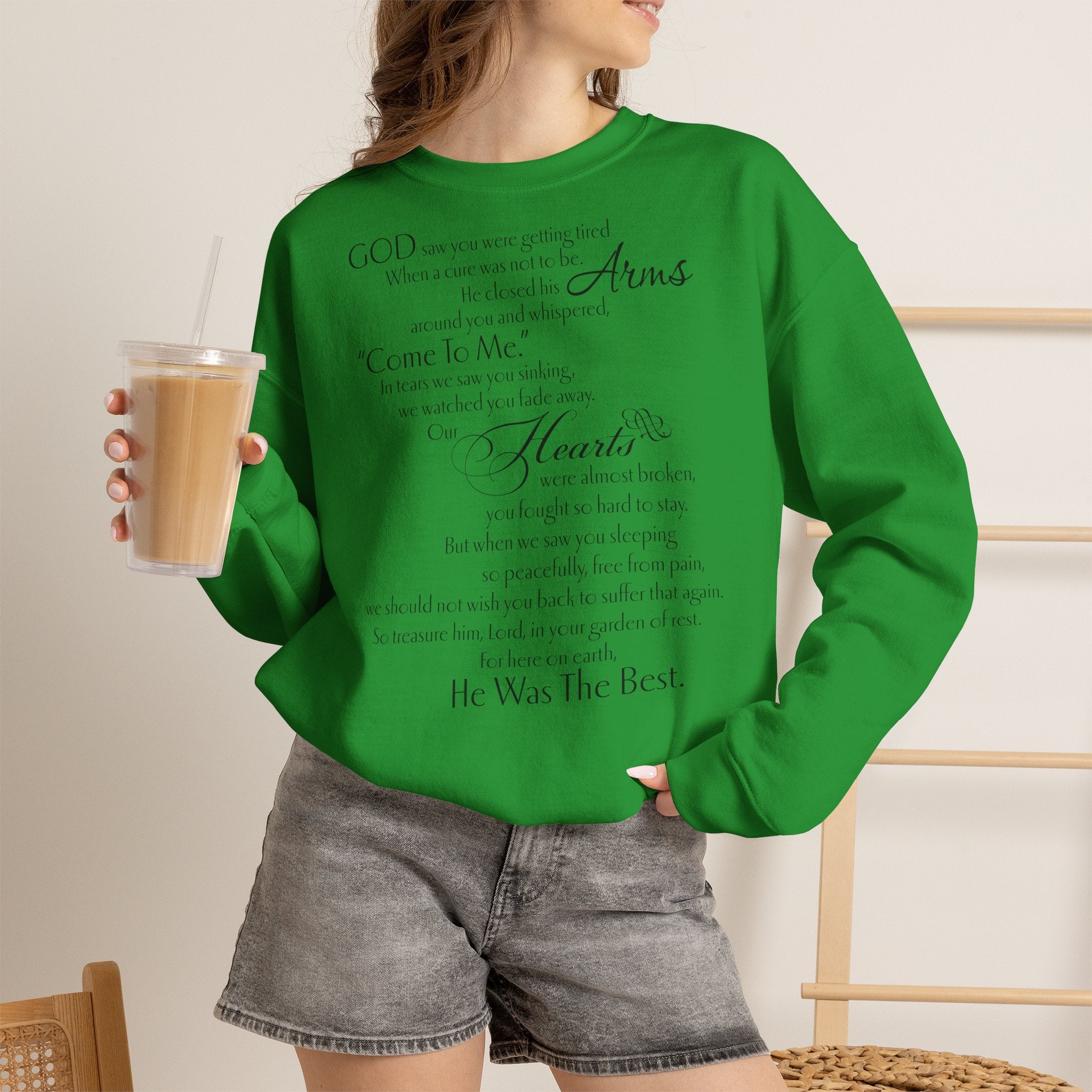 ESTID Damen Pullover | „God Saw You Were Getting Tired“ Spruch-Print Ansicht 12 – Sweatshirt – ESTID