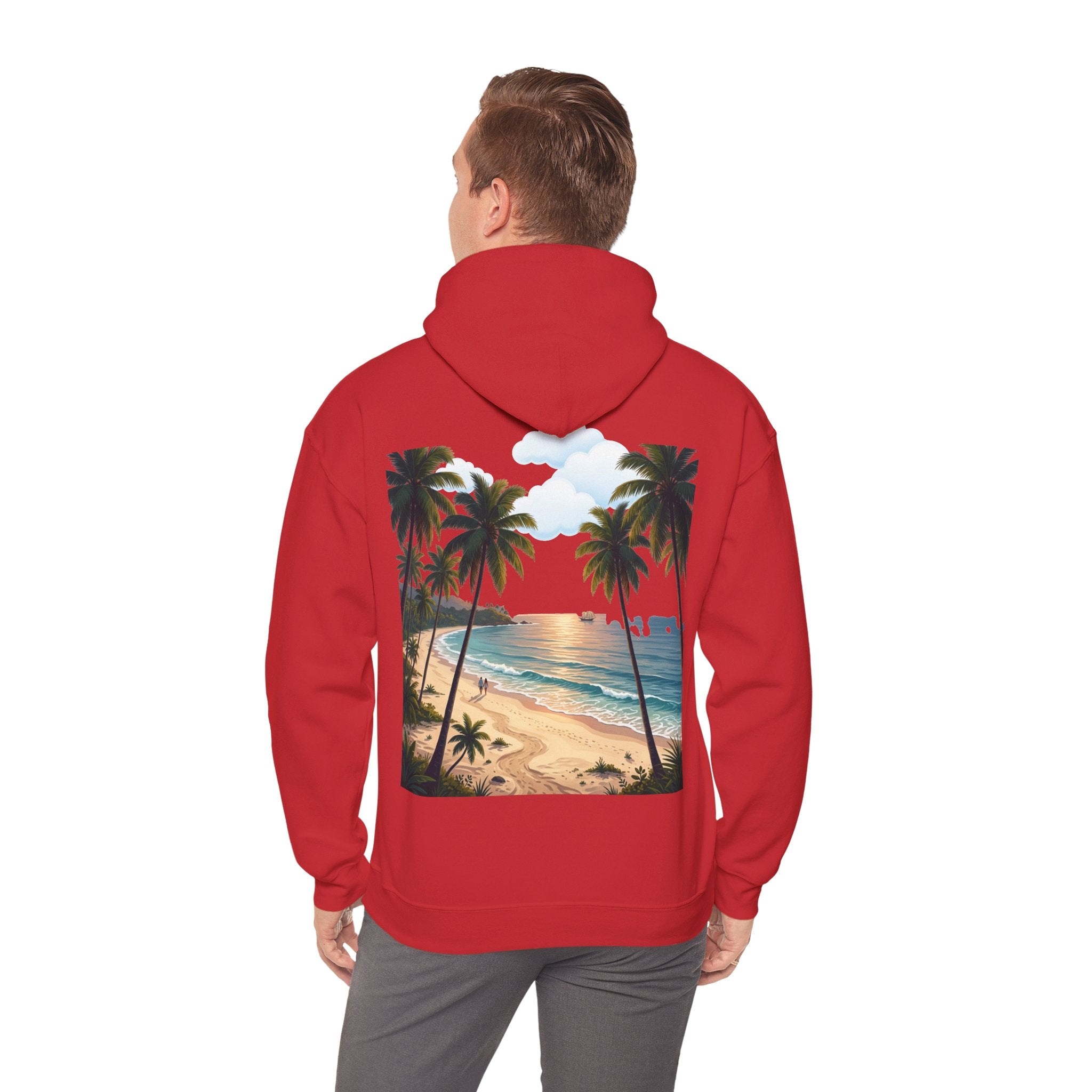 Urlaub Hoodie – Tropischer Palm Sunset Kapuzenpullover