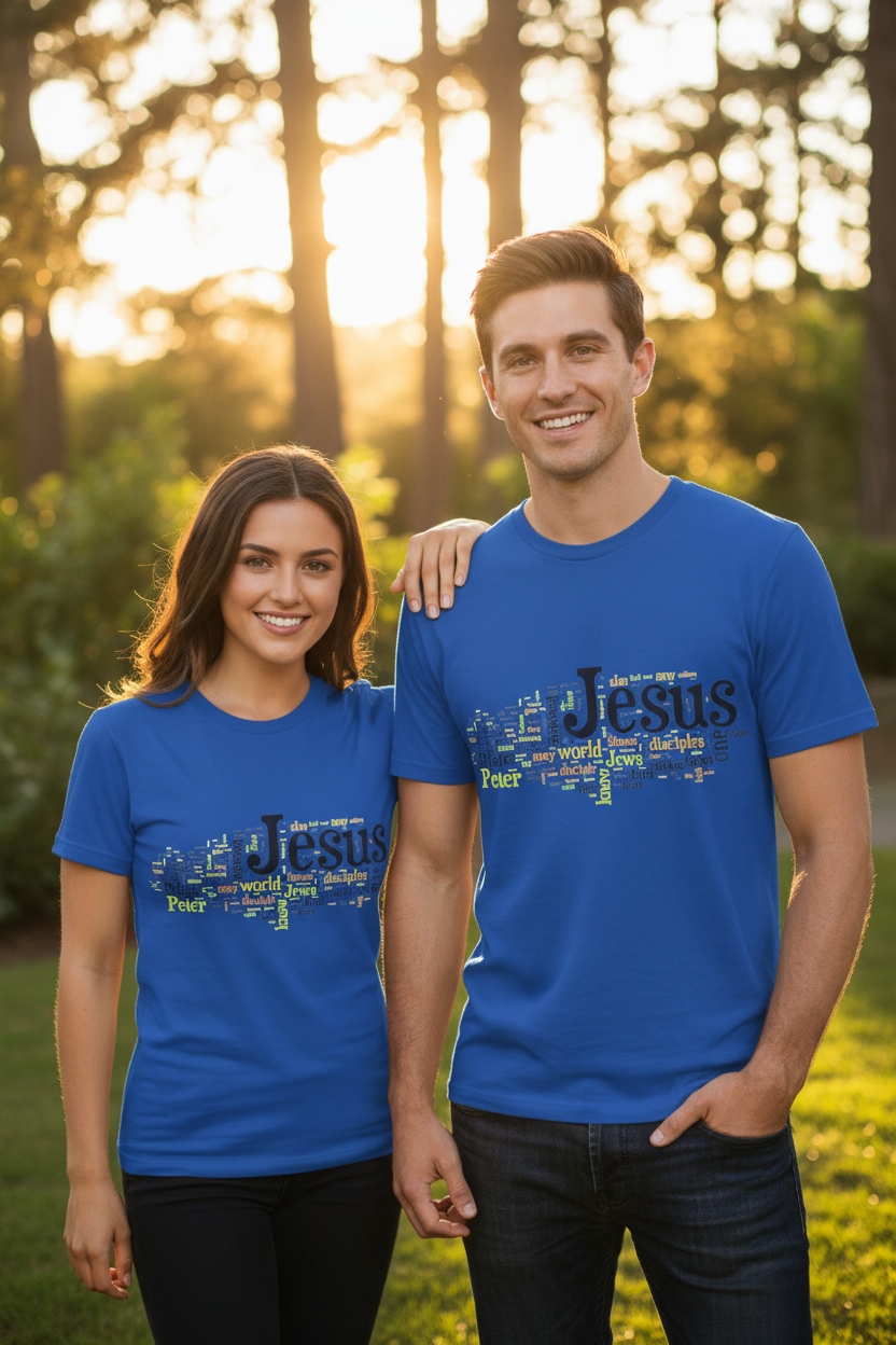 ESTID Unisex Shirt | Jesus Fisch Bibel Wortwolke Ansicht 9 – T-Shirt – ESTID