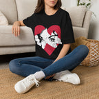 Herz‑Hände T-Shirt – Eye Peek Herz Grafik Tee Ansicht 15 – T-Shirt – ESTID