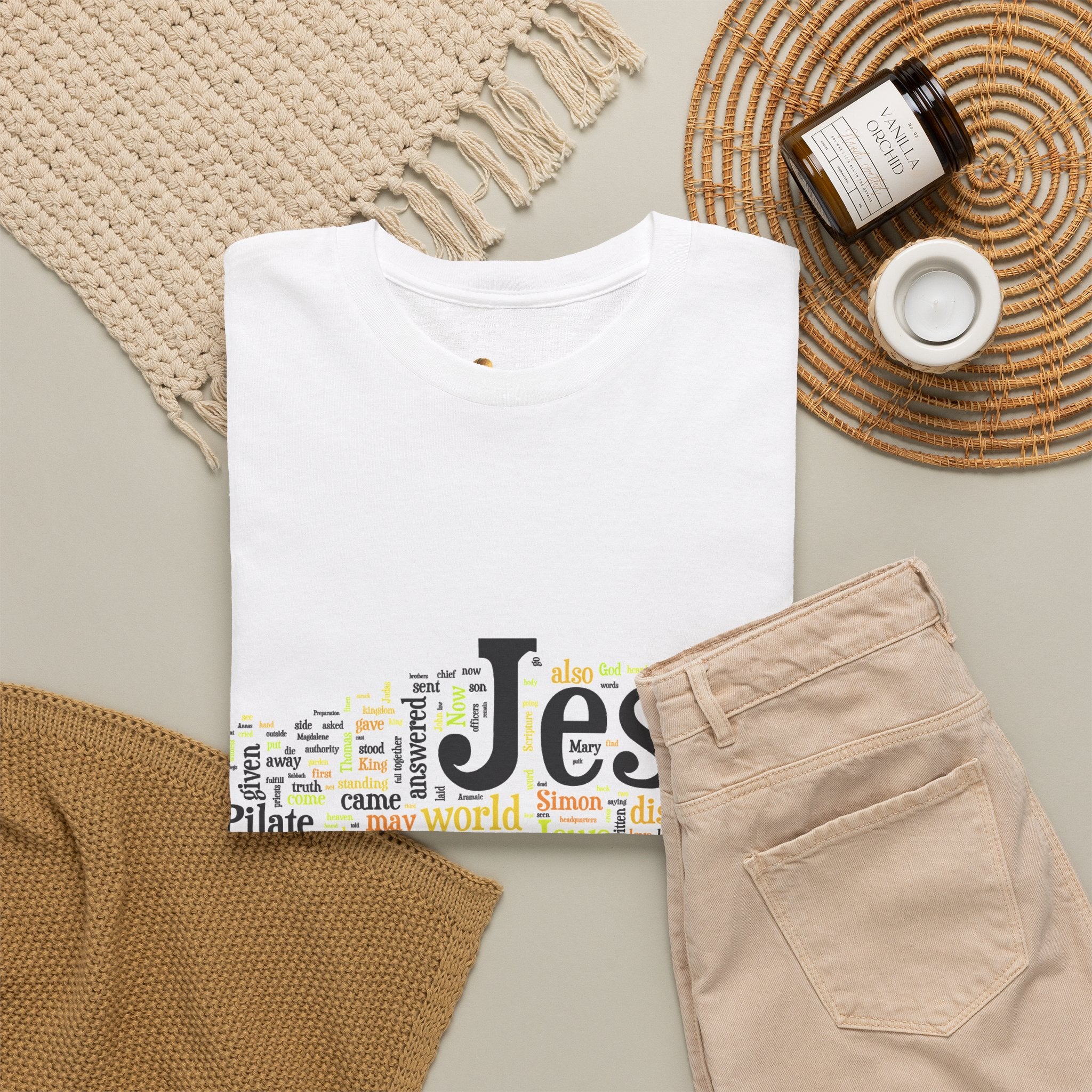 ESTID Unisex Shirt | Jesus Fisch Bibel Wortwolke Ansicht 27 – T-Shirt – ESTID