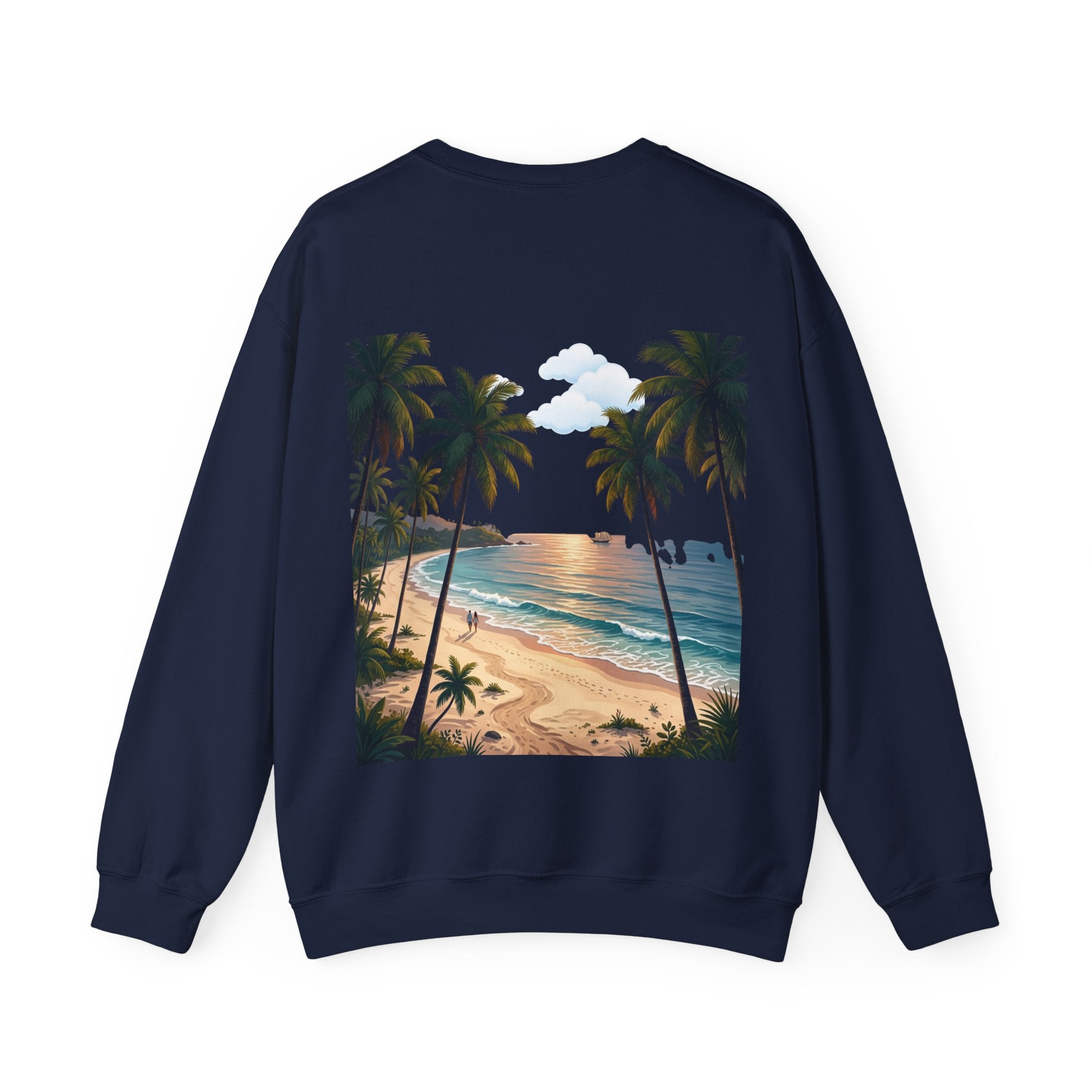 Tropical Palm Sunset Sweatshirt – Beach Vacation Crewneck