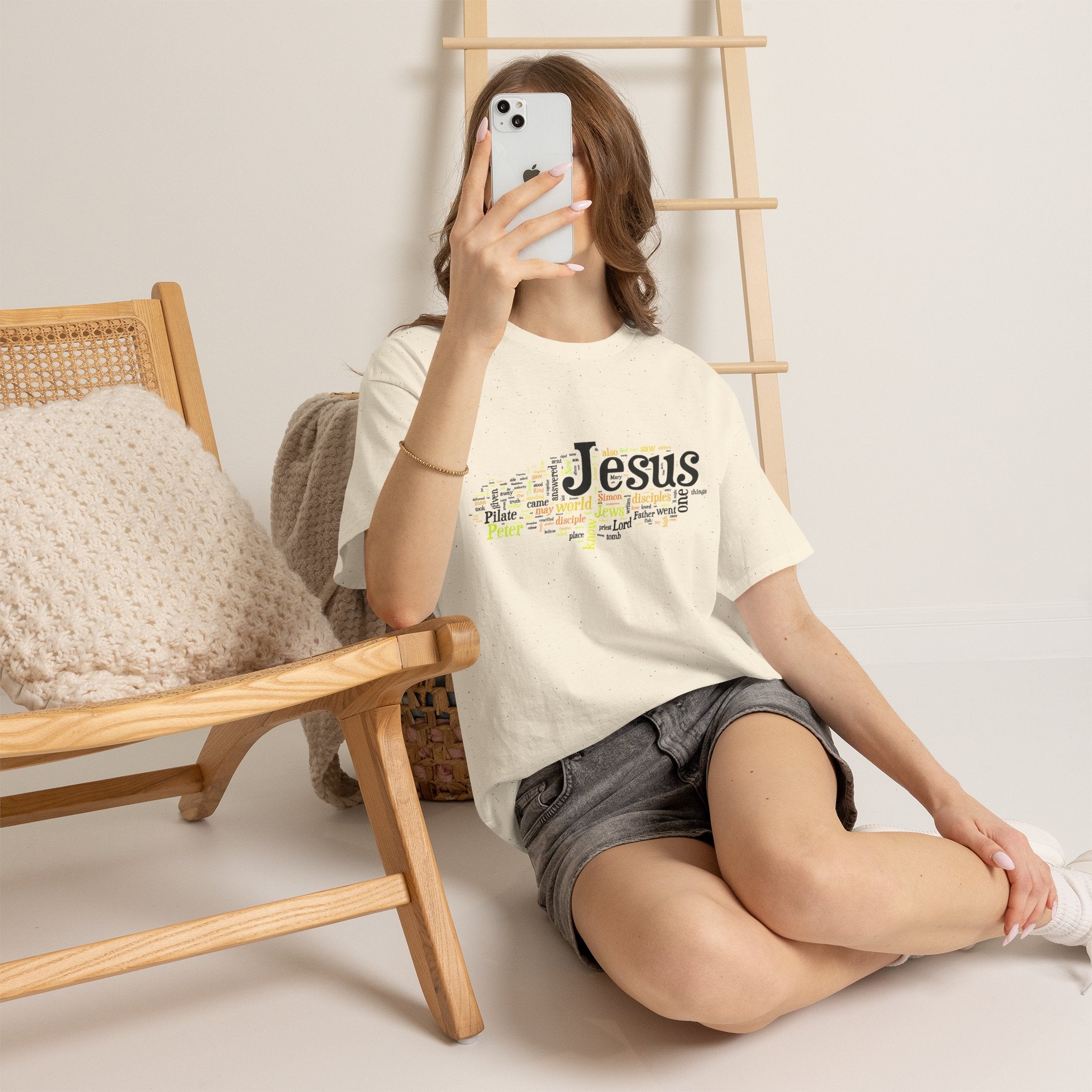 ESTID Unisex Shirt | Jesus Fisch Bibel Wortwolke Ansicht 37 – T-Shirt – ESTID