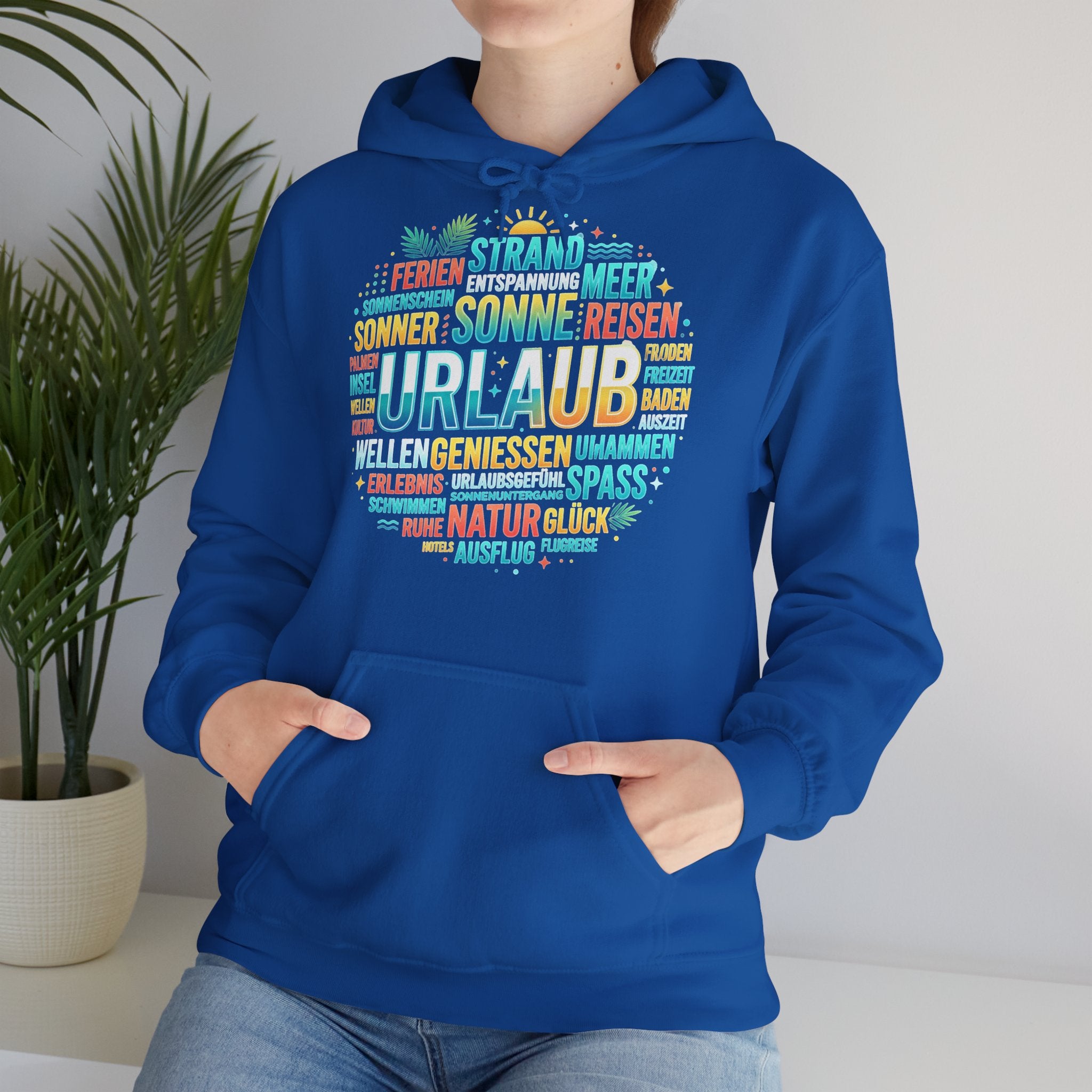 Urlaub Hoodie – Tropischer Palm Sunset Kapuzenpullover