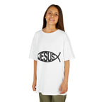 Kinder T-Shirt „JESUS“ Ichthys Fisch – Christliches Shirt für Kinder